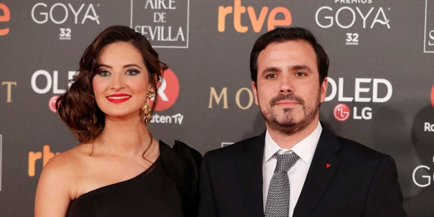 Anna Ruiz y Alberto Garzón, en los Premios Goya
