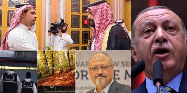 Combo de imágenes del caso Khashoggi.