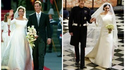 El increíble parecido del vestido de novia de Meghan Markle con el de la infanta
