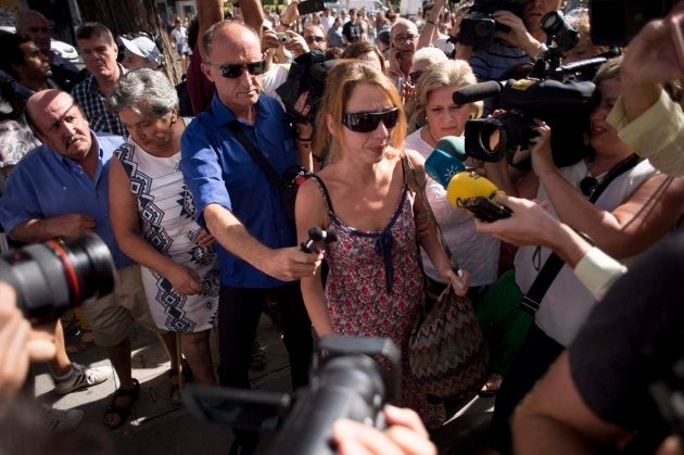 La hermana de Juana Rivas a su llegada a los juzgados