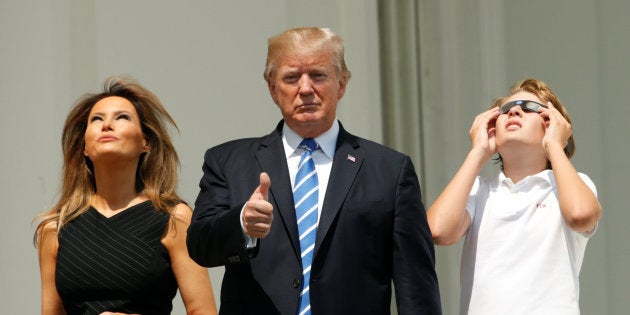 La familia Trump el pasado lunes.