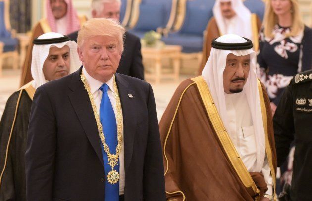 El rey de Arabia Saudí, Salman bin Abdulaziz al-Saud, y el presidente de EEUU, Donald Trump, tras su encuentro en Riad del pasado mayo.