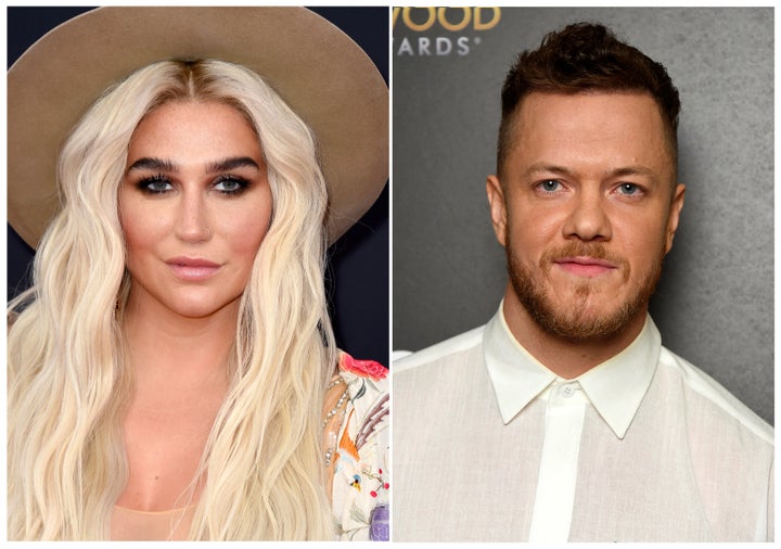 Kesha (left) will perform at Dan Reynolds' LOVELOUD Festival in Utah in June.