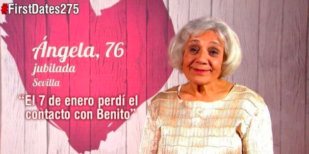 Ángela, de 76 años, antes de la cita con Benito en 'First Dates'