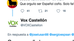 Risas en Twitter por la regañina de VOX a un seguidor demasiado