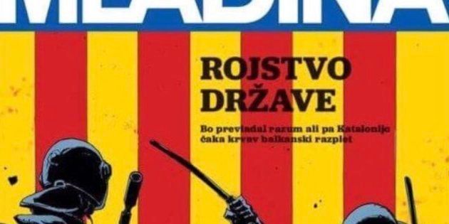 La brutal portada de una revista eslovena sobre las cargas policiales en