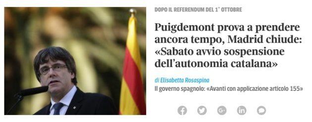 Así ha visto la prensa internacional la carta de Puigdemont y la reacción del