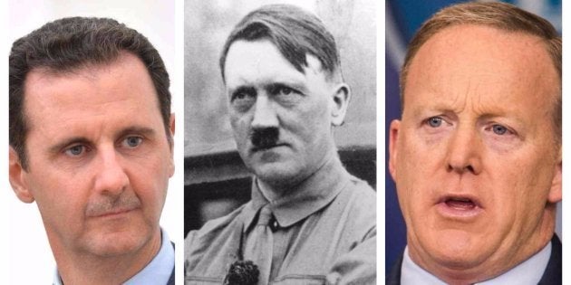 Bachar el Assad, Adolf Hitler y Sean Spicer.