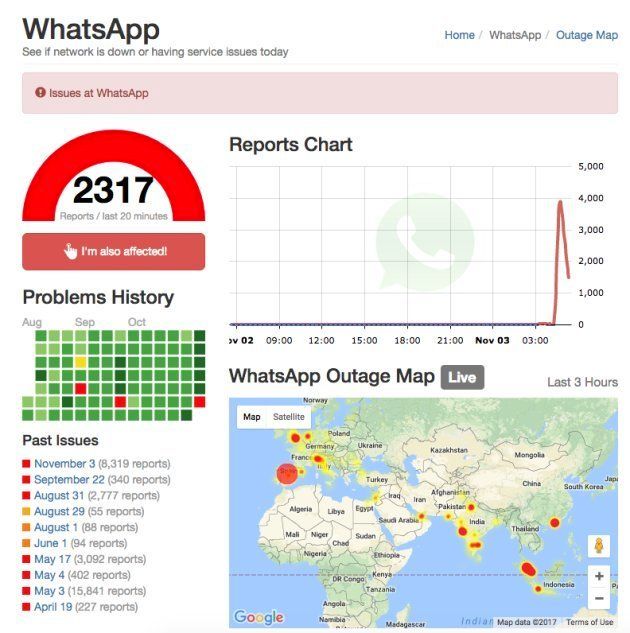WhatsApp se cae en España: primero susto y, después,