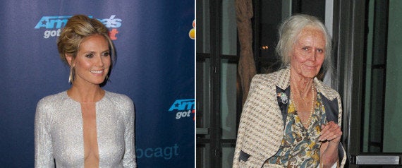 Heidi Klum se disfraza de ella misma con 40 años más en su tradicional fiesta de Halloween