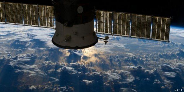 Nubes de tormenta vistas desde el espacio