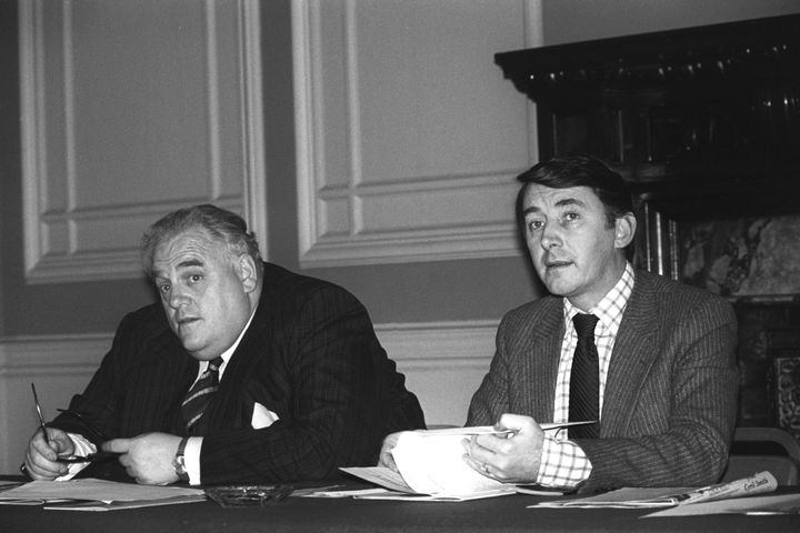Then Liberal leader David Steel (right) and Liberal MP Cyril Smith.