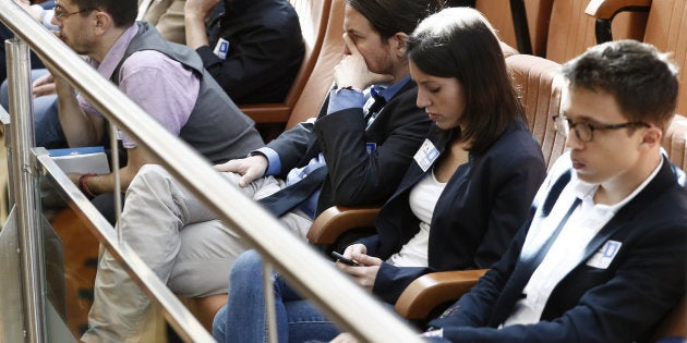Monedero, Iglesias, Montero y Errejón