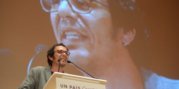 El alcalde de Cádiz, José María Gonzalez 'Kichi', durante un acto electoral de Podemos en 2015.