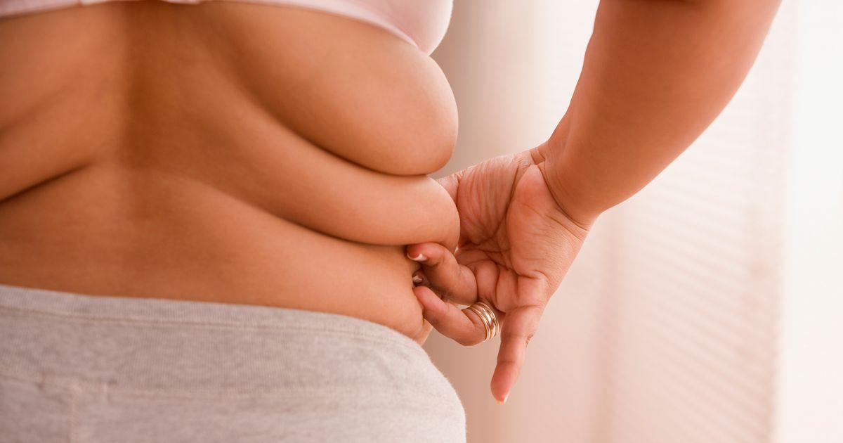 Abdomen panza de mujer gorda
