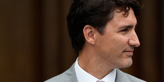 Canada's Prime Minister Justin Trudeau speaks at a press conference with Taoiseach Leo Varadkar at Farmleigh House, Dublin, Ireland July 4, 2017. REUTERS/Clodagh Kilcoyne