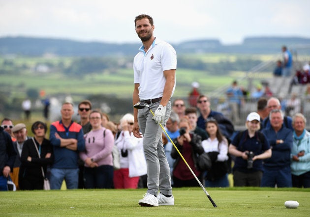 Jamie Dornan, el 5 de julio de 2017 en el torneo de golf de Irlanda del Norte.