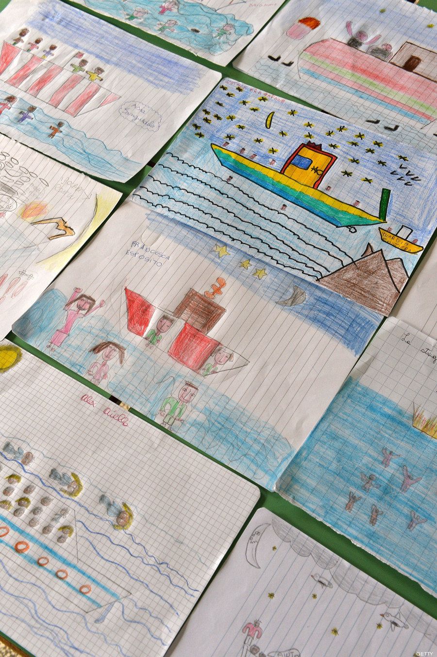 Los niños de Lampedusa dibujan la tragedia
