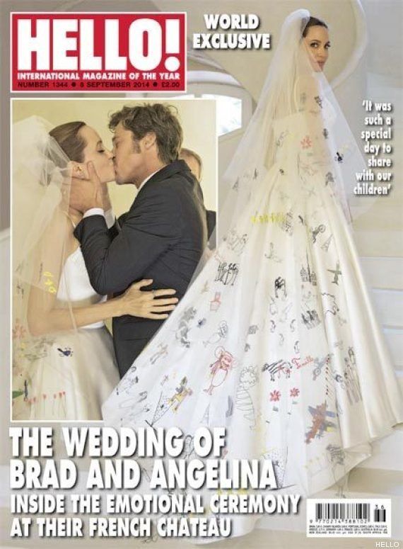 Vestido de novia de Angelina: las fotos de su boda con Brad