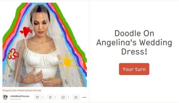 Vestido de novia de Angelina Jolie: de la cortina de baño a las ceras de colores (FOTOS,