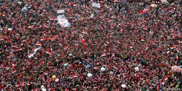 La plaza Tahrir, un clamor contra el presidente de Egipto Morsi: 