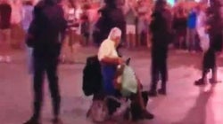 Circuito de antidisturbios en silla de ruedas