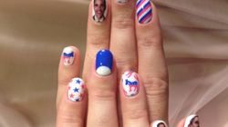 Las uñas de Katy Perry: manicura para pedir el voto por Obama