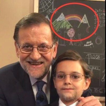 El detalle de la pizarra detrás de Rajoy que sí vio