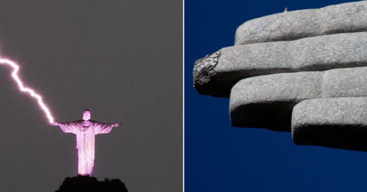 Así ha quedado la mano del Cristo Redentor de Río de Janeiro tras el