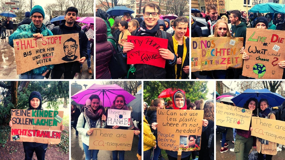 Schüler bei der #FridaysForFuture-Demo in Heilbronn.