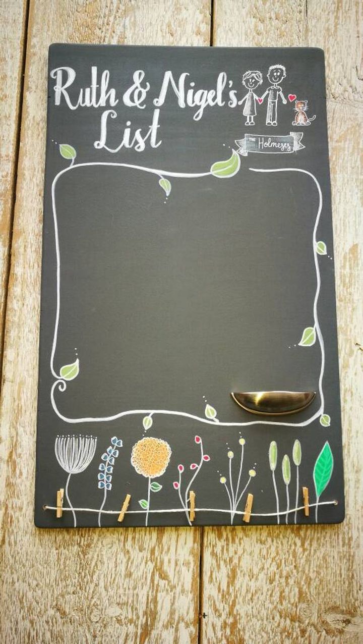 Personalised Kitchen Note Board, Pretty Perfect Design, £35, 30 x 42 cm