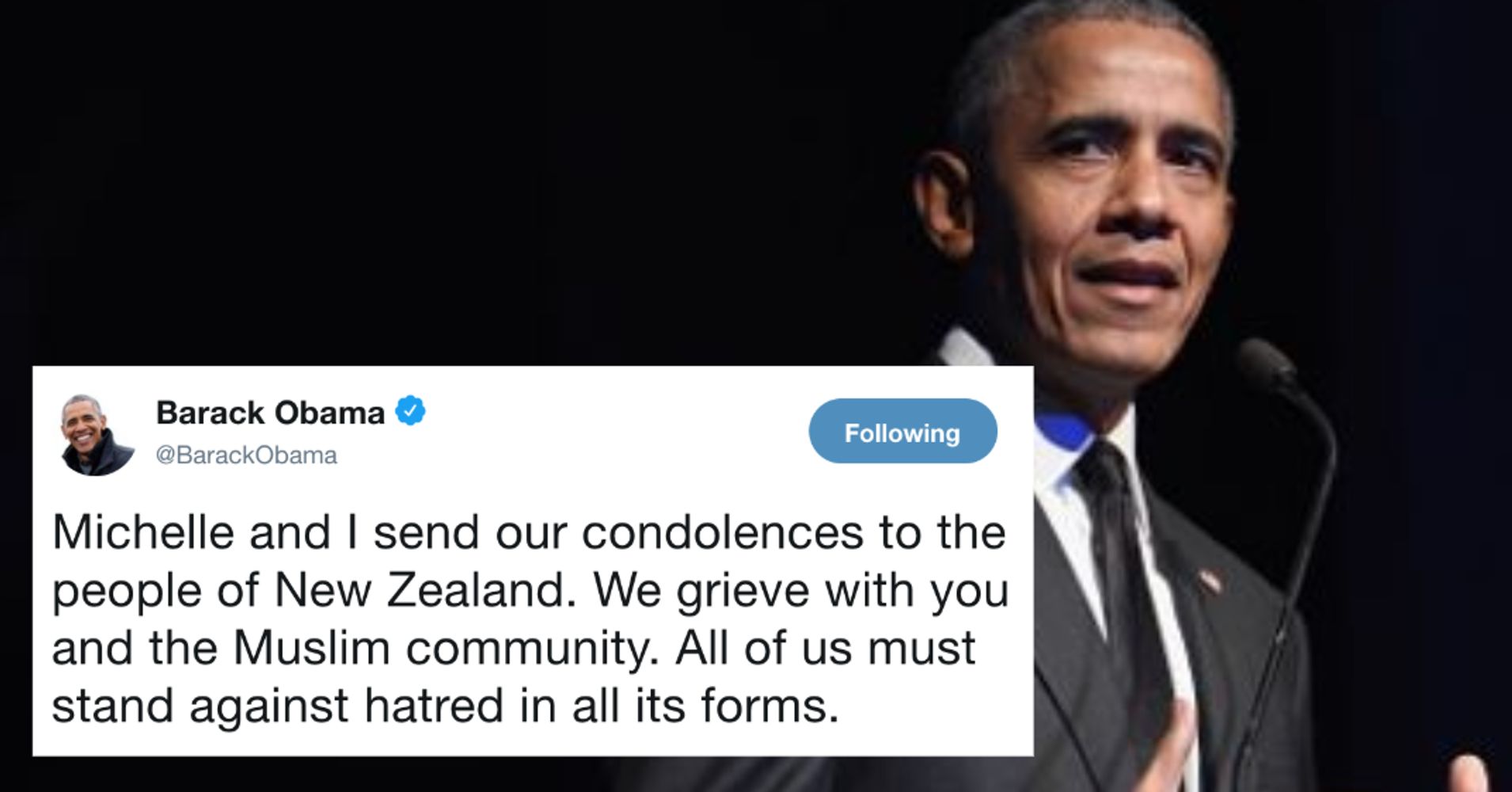 Image result for obama and clinton message on New Zealand Christchurch attack