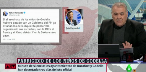El presentador de laSexta responde en directo al popular.