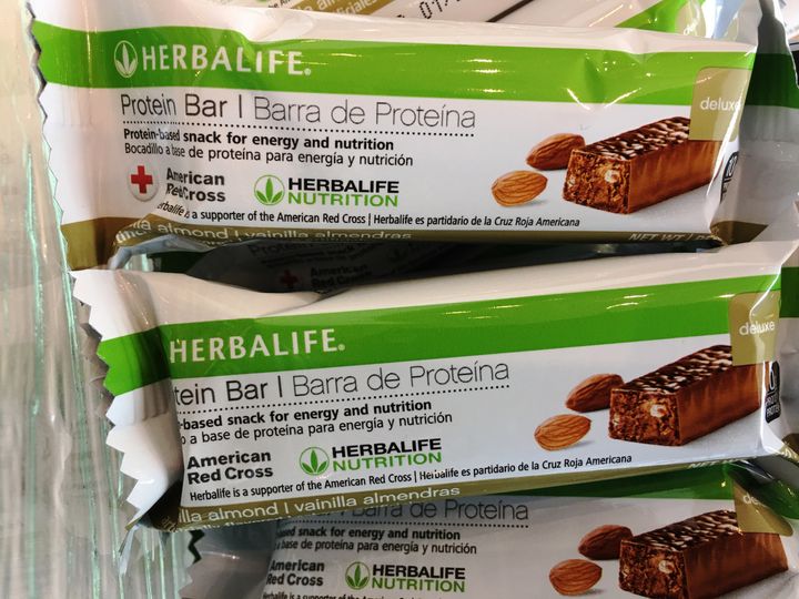 Herbalife protein bars at Herbalife's corporate office in Los Angeles. (Photo: Damian Dovarganes/AP)