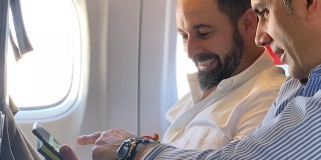 Santiago Abascal, en una imagen de su cuenta en Instagram junto a Javier Ortega Smith.