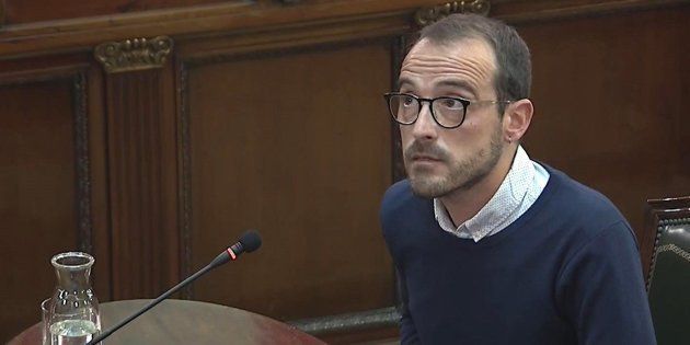 El responsable de Difusión Institucional de la Generalitat, Jaume Mestre, durante su declaración en el Tribunal Supremo.
