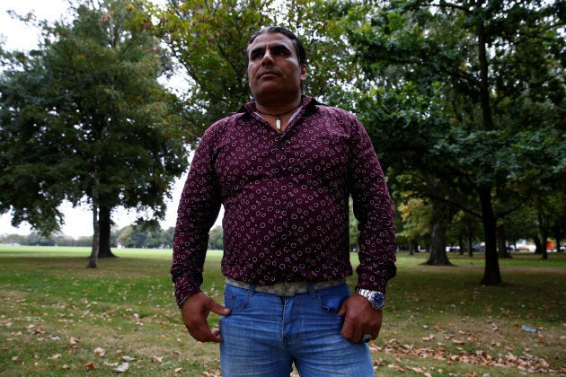 Abdul Aziz, who is being hailed for distracting and confronting the mosque shooter, speaks in Christchurch,...