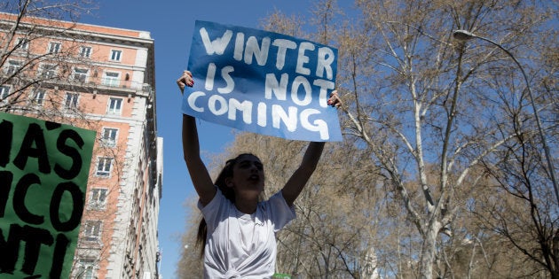 Manifestación en defensa del medio ambiente en Madrid.