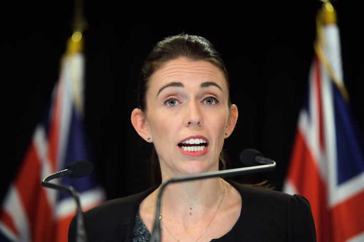 New Zealand Prime Minister Jacinda Ardern speaks to the media during a Post Cabinet media press conference at Parliament in Wellington on March 18, 2019.