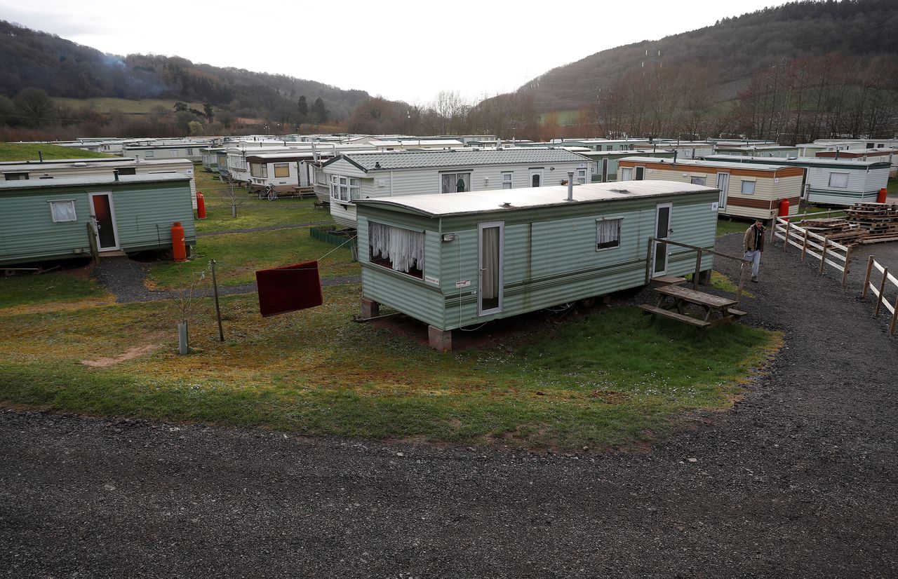 The accommodation area for eastern European workers at Cobrey Farm.