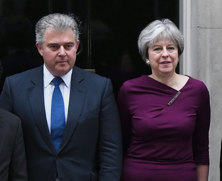 Brandon Lewis with Prime Minister Theresa May 