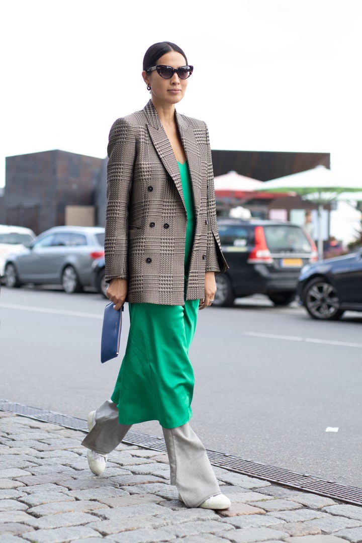 How To Wear The Skirts-Over-Pants Trend That's Everywhere Right