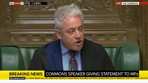 John Bercow im Unterhaus.
