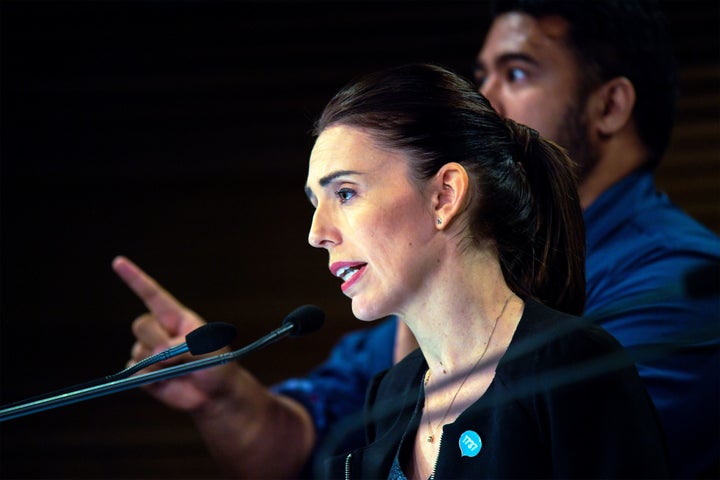 New Zealand Prime Minister Jacinda Ardern speaks during a Post Cabinet media press conference at Parliament in Wellington on March 18, 2019. 