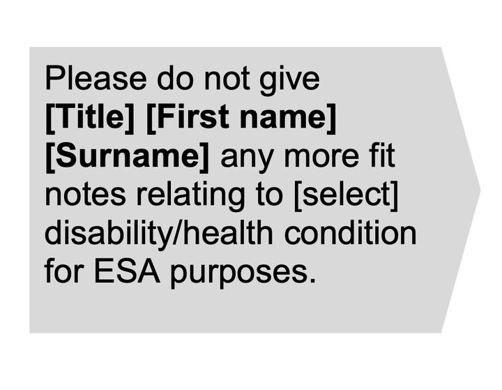 A screenshot of a letter template, seen by HuffPost UK, shows the wording of the document.