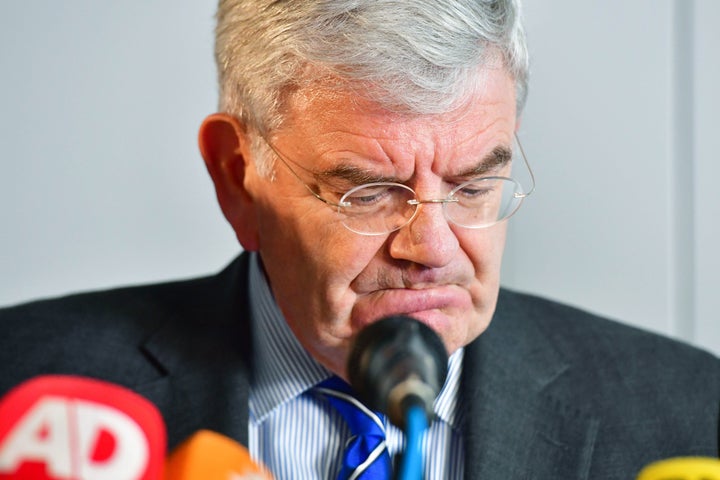 Utrecht Mayor Jan van Zanen speaks during a press conference after Monday's attack.