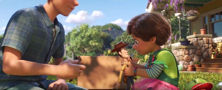 A still from the first full-length trailer for Toy Story 4