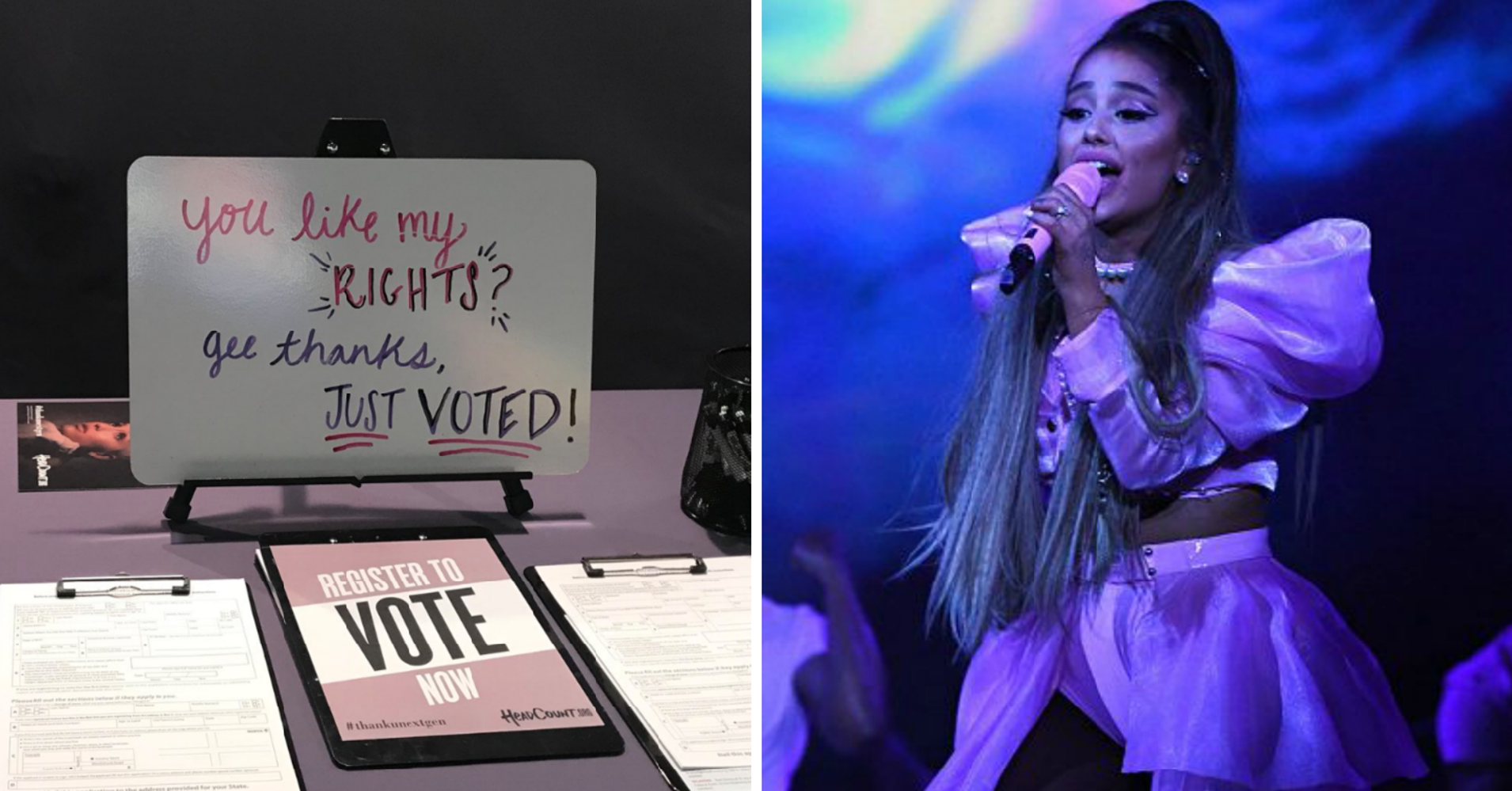 Ariana Grande's Sweetener Tour Features Voter Registration Booths
