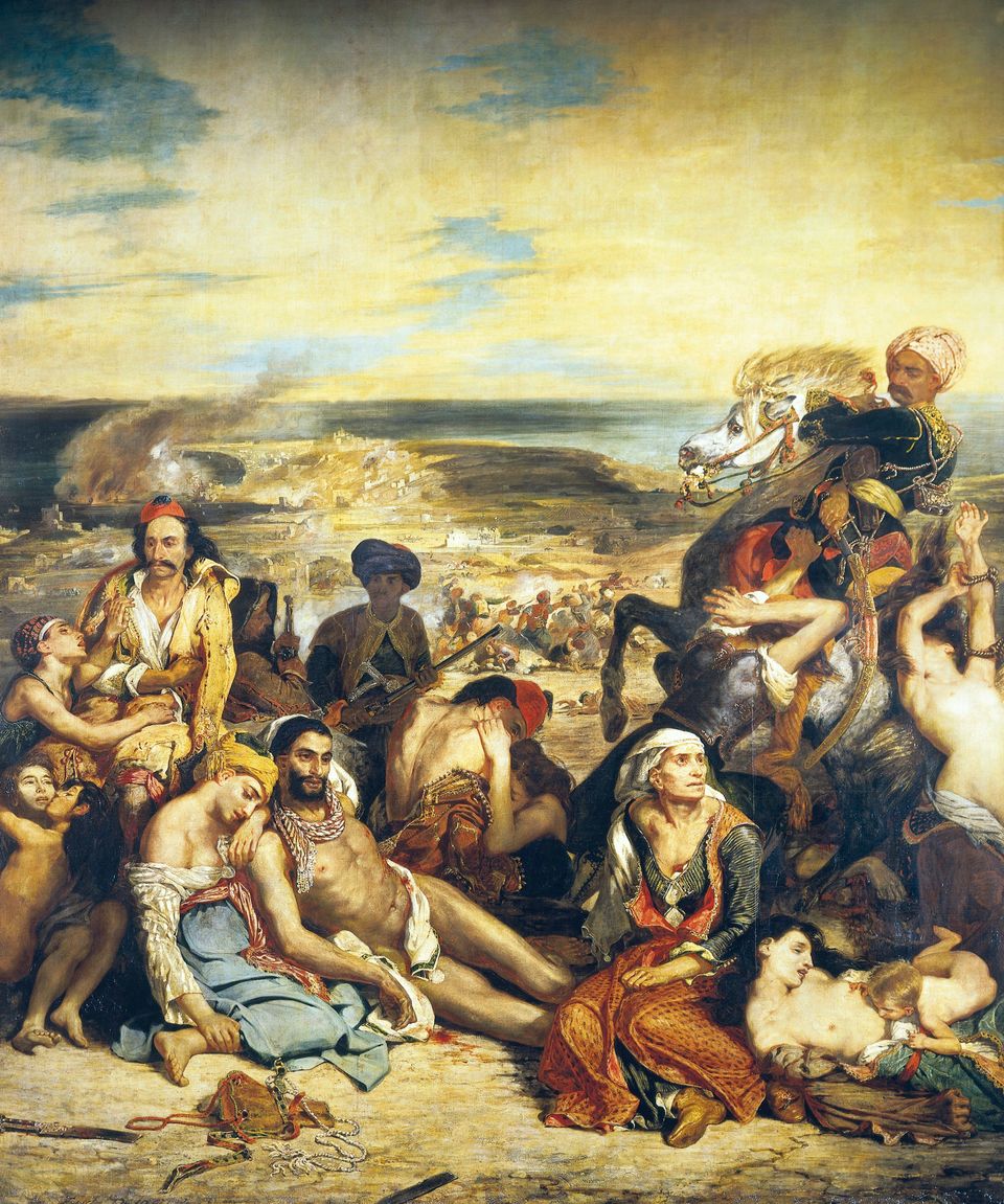 «Η σφαγή της Χίου», Ευγένιος Ντελακρουά. Μουσείο Λούβρου. 