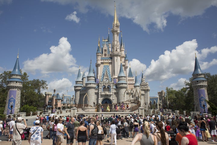 Disney World features Cinderella's Castle, while Disneyland is home to Sleeping Beauty's.